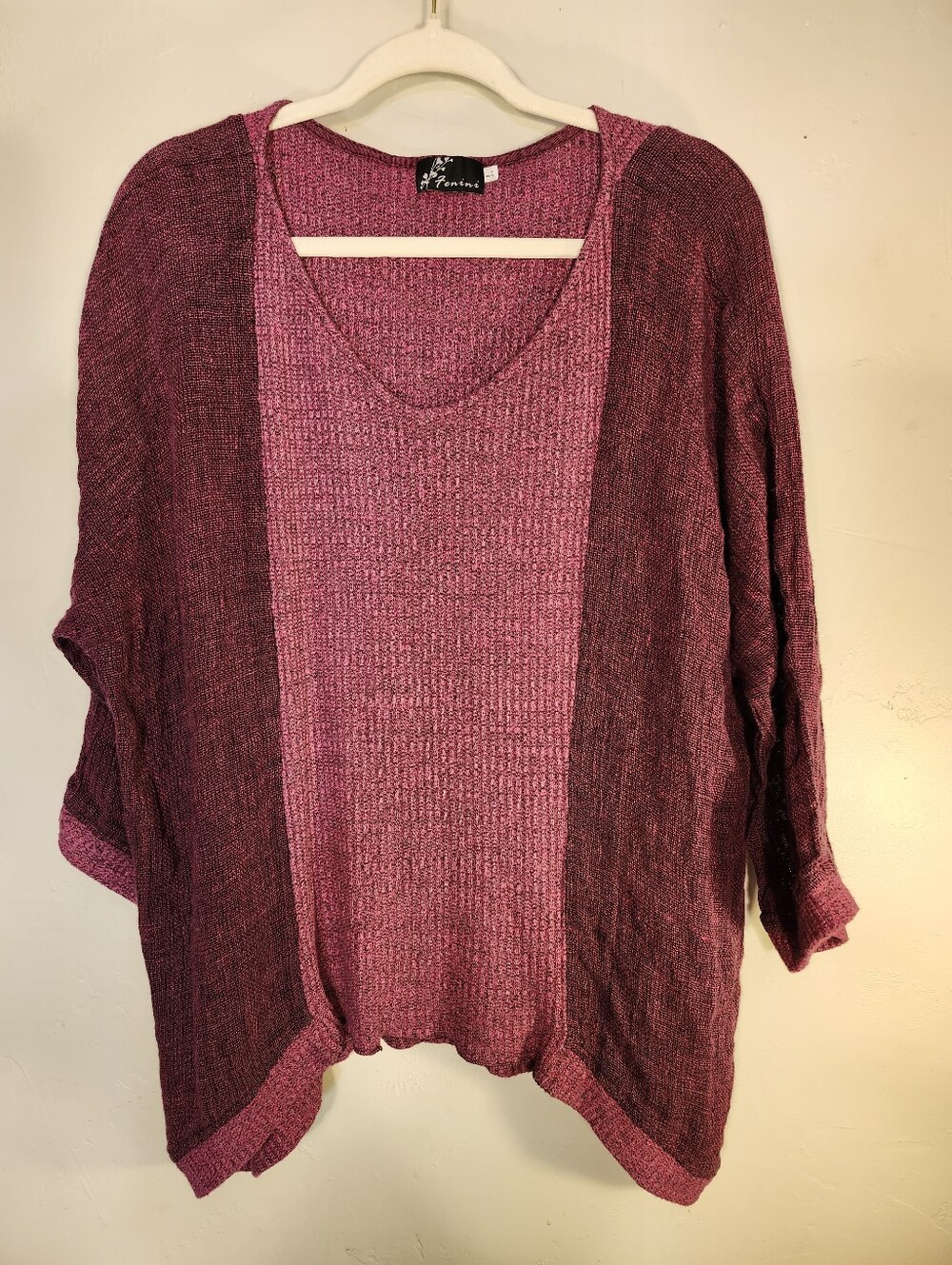 Fwnini Pink Two-Tone V-Neck Cotton